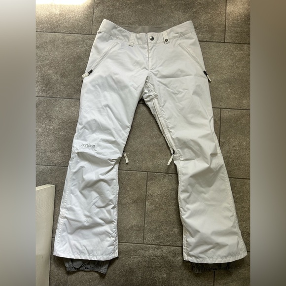Burton Pants - Burton white dry ride snow board ski pants women Size M